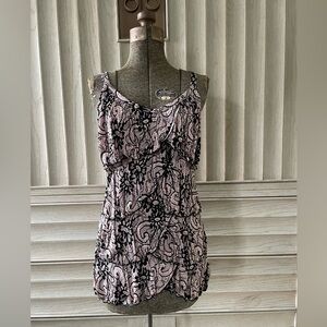 INC International Concepts Black and Pink Lace Camisole